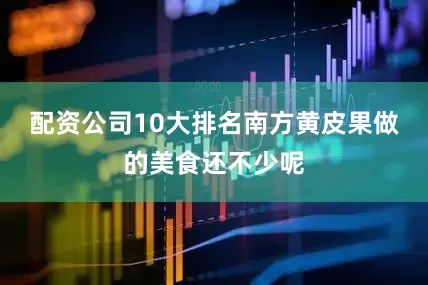 配资公司10大排名南方黄皮果做的美食还不少呢