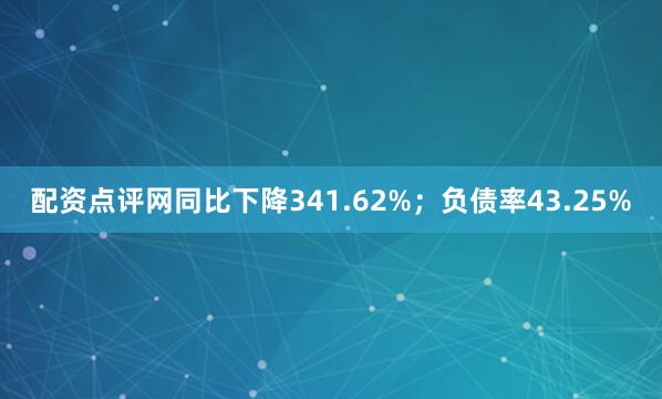 配资点评网同比下降341.62%；负债率43.25%