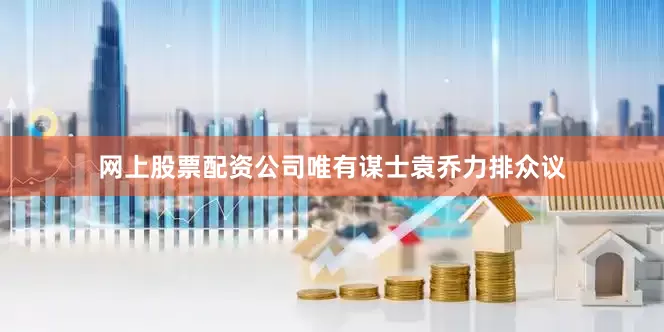 网上股票配资公司唯有谋士袁乔力排众议